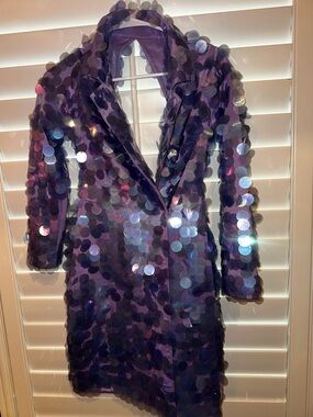 ASOS Purple Sequin Backless Party Dress